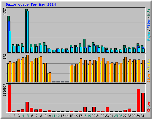 Daily usage for May 2024