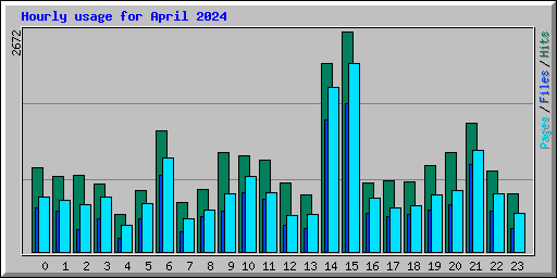 Hourly usage for April 2024